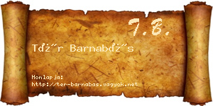 Tér Barnabás névjegykártya