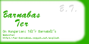 barnabas ter business card